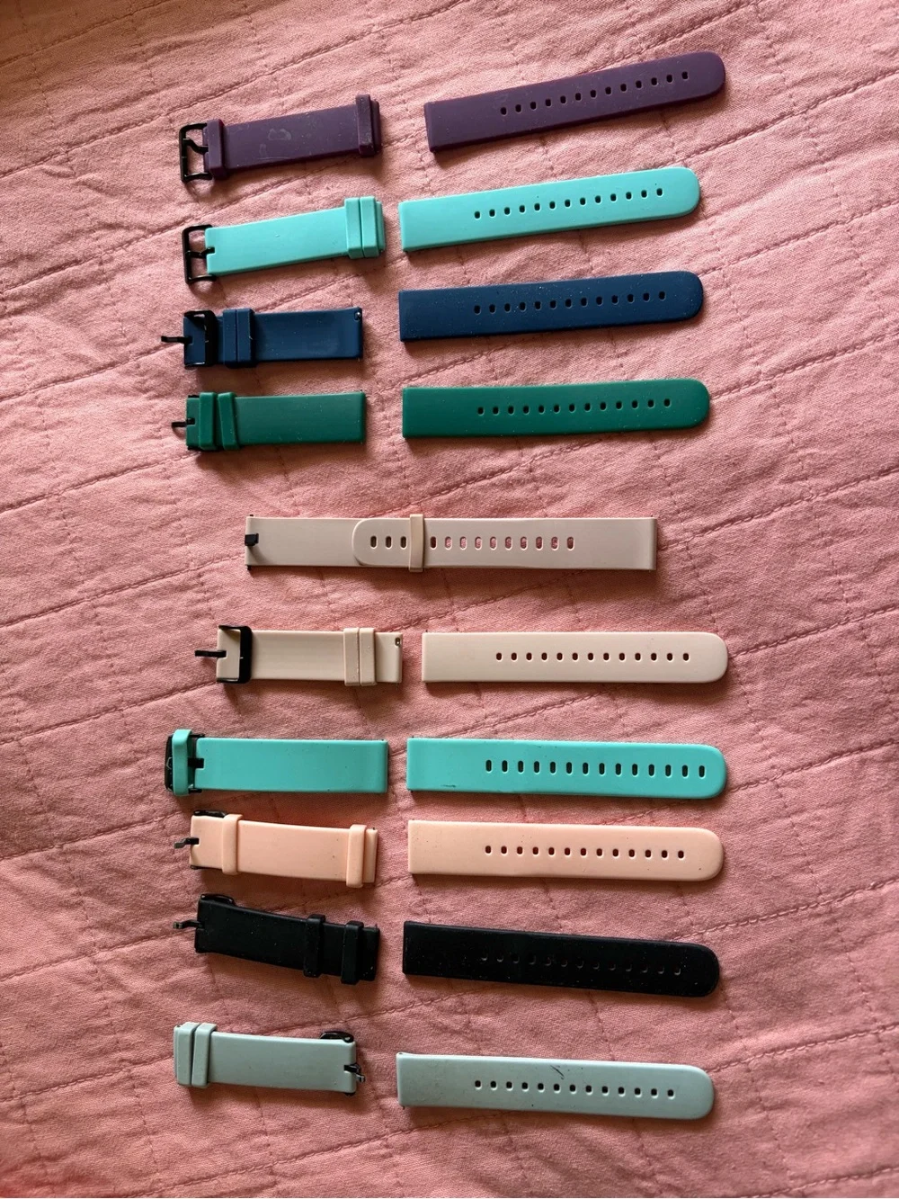 Set of 10 smart watch wrist bands. 3/4” band width. Some never used.